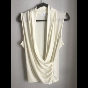 Sleeveless wrap blouse